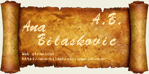 Ana Bilašković vizit kartica